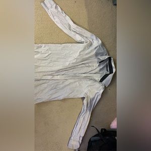 White and Grey Stripped Blouse